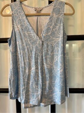 Tommy Bahama Pale Blue Botanical Print Shirt